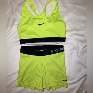 Nike Women’s: Dri-Fit Sports Bra & Nike Pro Shorts